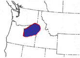 Map showing the Blue-Wallowa Mountains