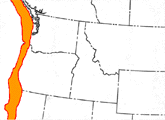 Map showing the Coast Ranges
