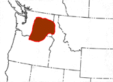 Map showing the Columbia Plateau