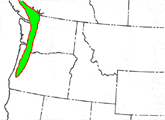 Map showing the Puget-Willamette Lowland
