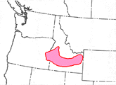 Map showing the Snake River Plain