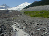 Terminus and lateral moraine photo