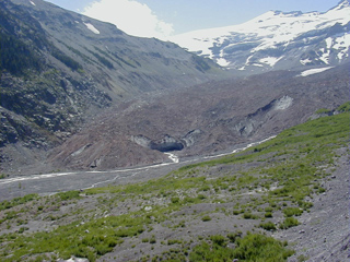 Emmons Glacier terminus photo